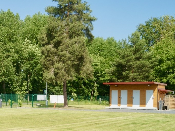 Uitzicht over de camperplaats