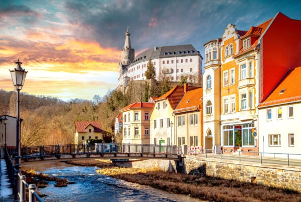 Blick auf Weida mit der Osterburg